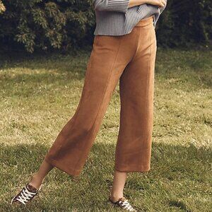 The Wide Leg Faux Suede Crop Pant